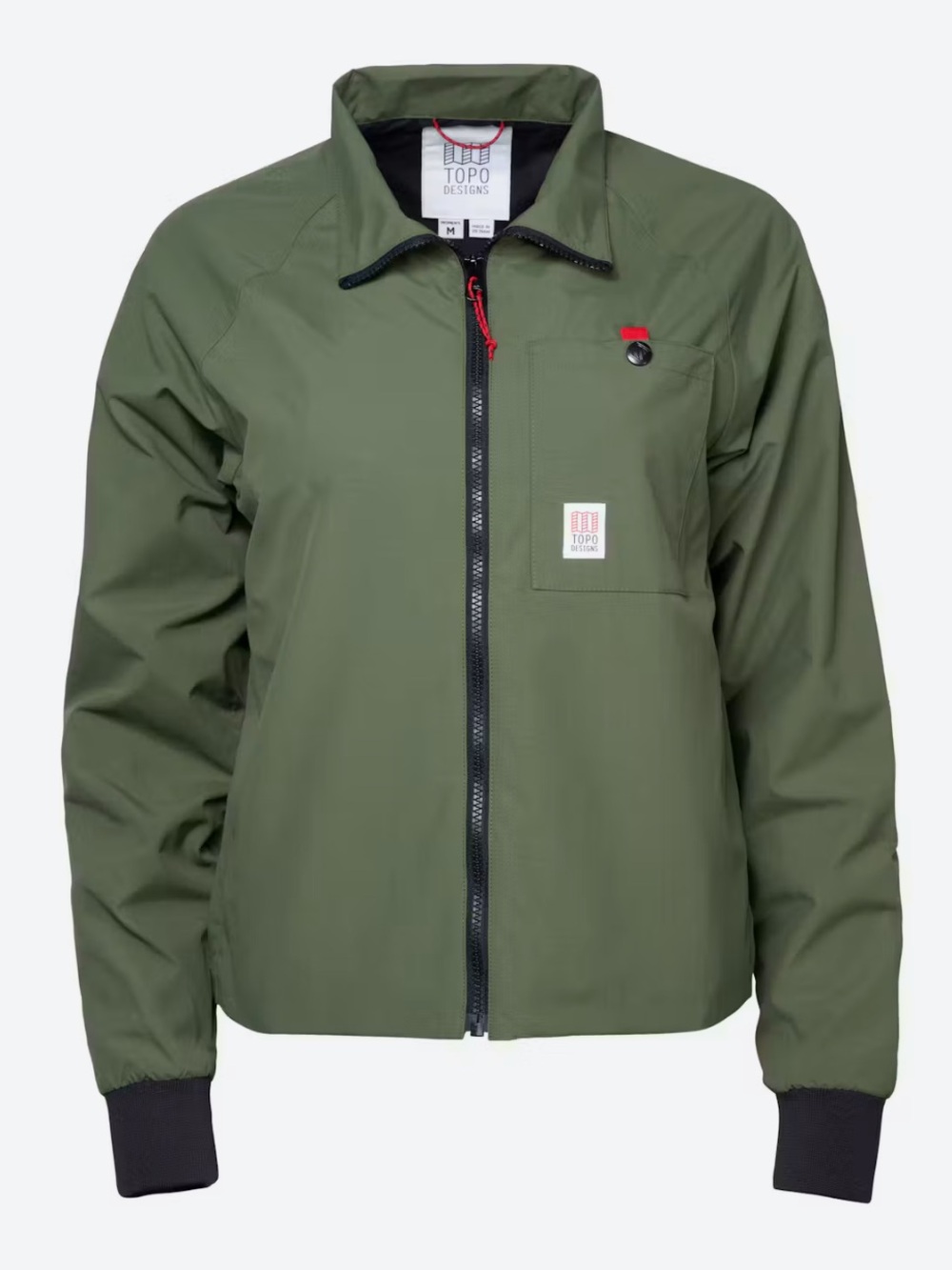 Topo Designs Olive Green Men's Windbreaker Jacket XL
